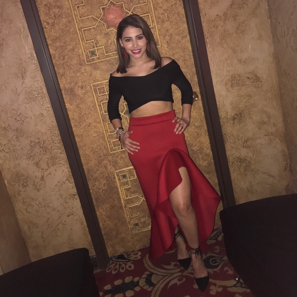 Red skirt